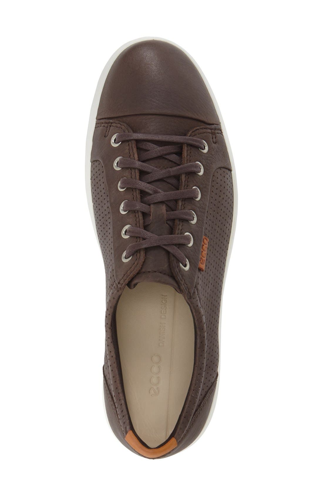 ECCO Soft 7 Perf Sneaker, Alternate, color, Coffee Leather