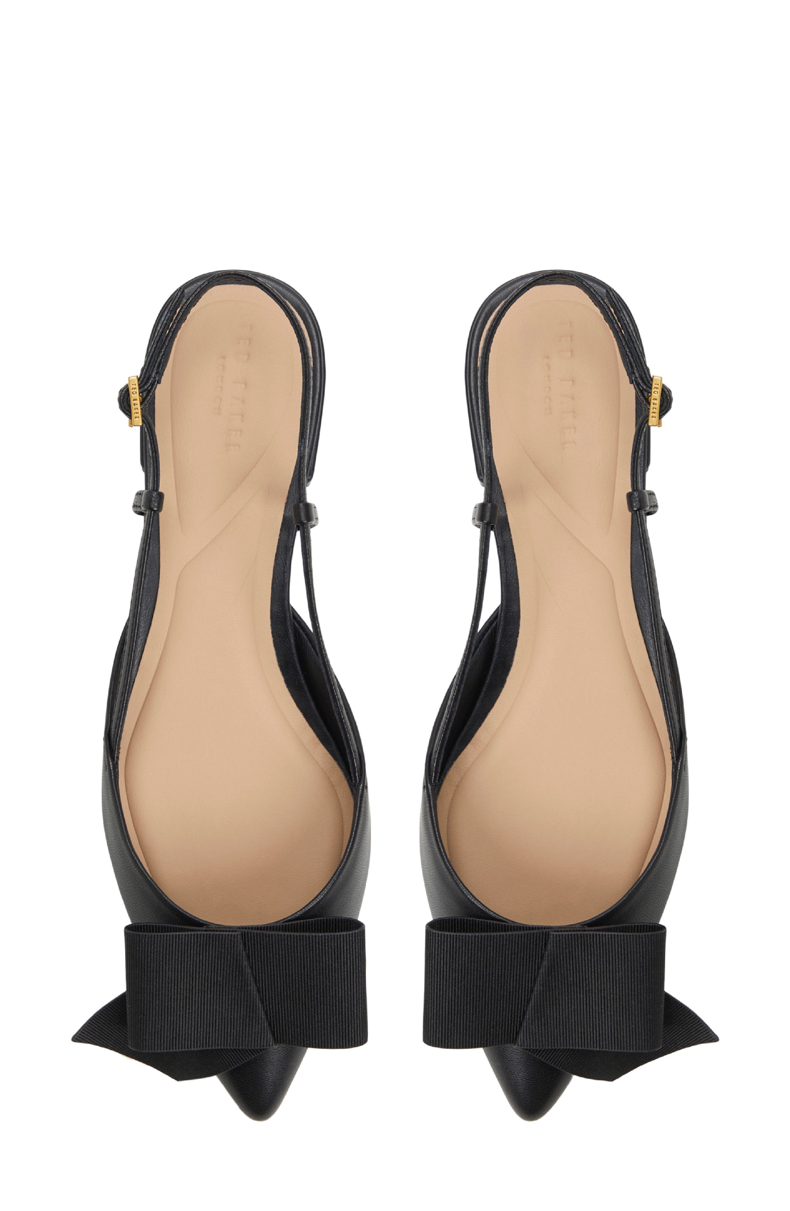 Ted Baker London Emma Pointed Toe Slingback Flat, Alternate, color, Black Multi