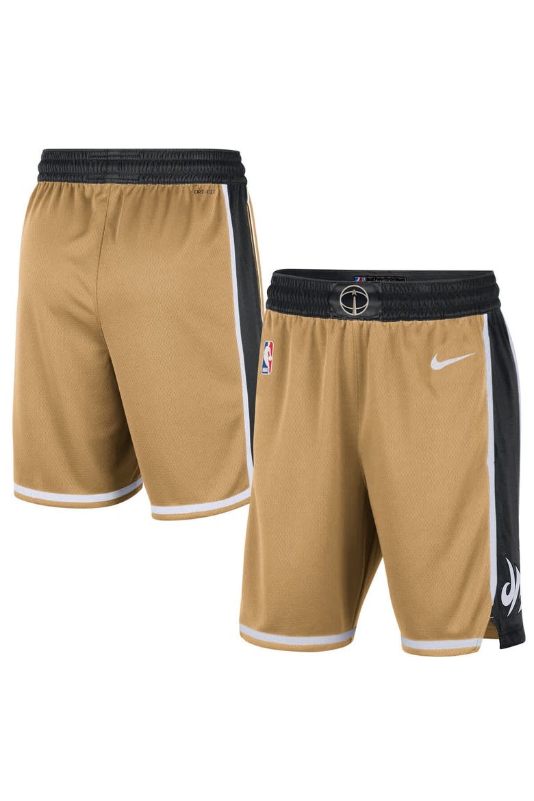 Men's Nike  Gold Washington Wizards 2025/26 City Edition Remix Dri-FIT Swingman Shorts, Main, color, Gold