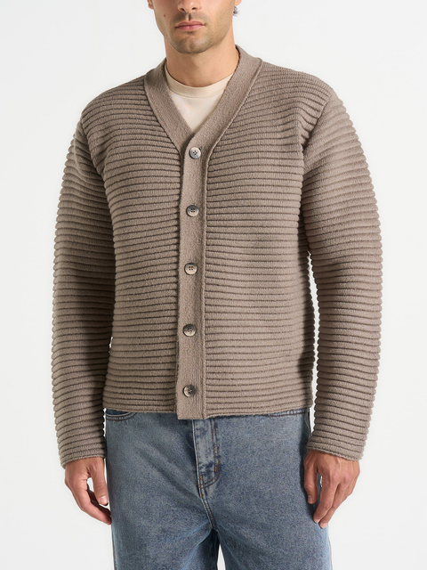 Anton Ribbed Knit Cardigan