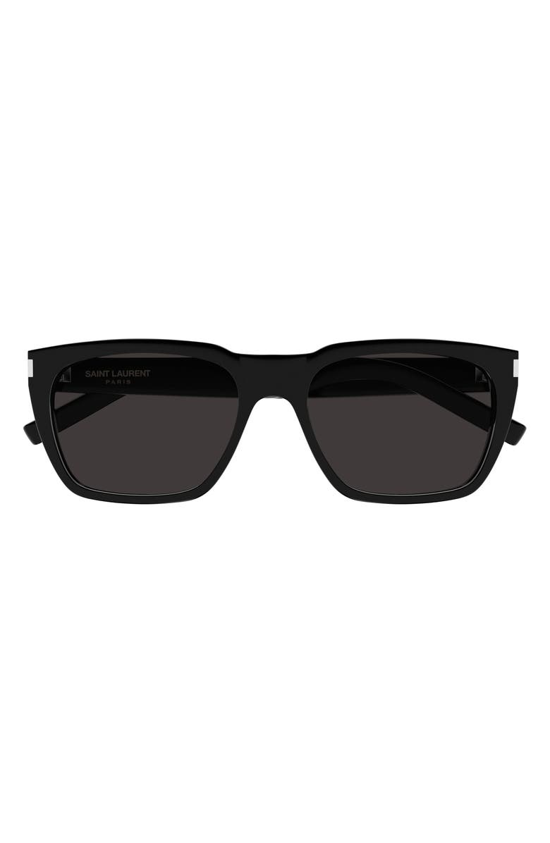 Saint Laurent 56mm Rectangular Sunglasses, Main, color, 