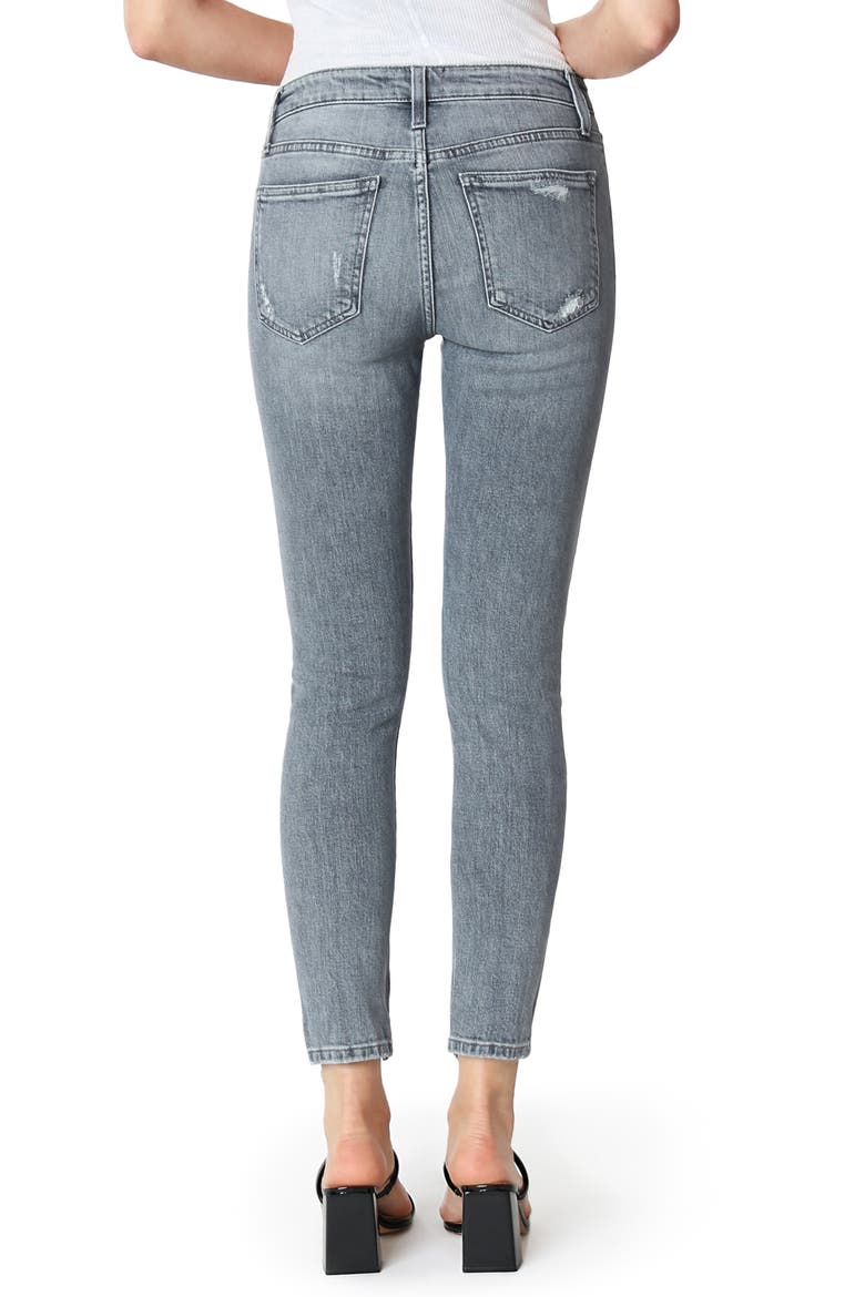 The Charlie Ripped High Waist Ankle Skinny Jeans, Alternate, color, VETIVER