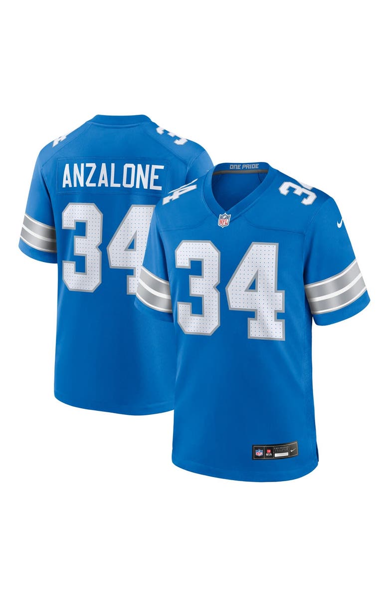 Nike Men's Nike Alex Anzalone Blue Detroit Lions Game Jersey, Main, color, Blue
