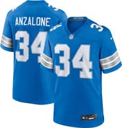 Nike Men's Nike Alex Anzalone Blue Detroit Lions Game Jersey