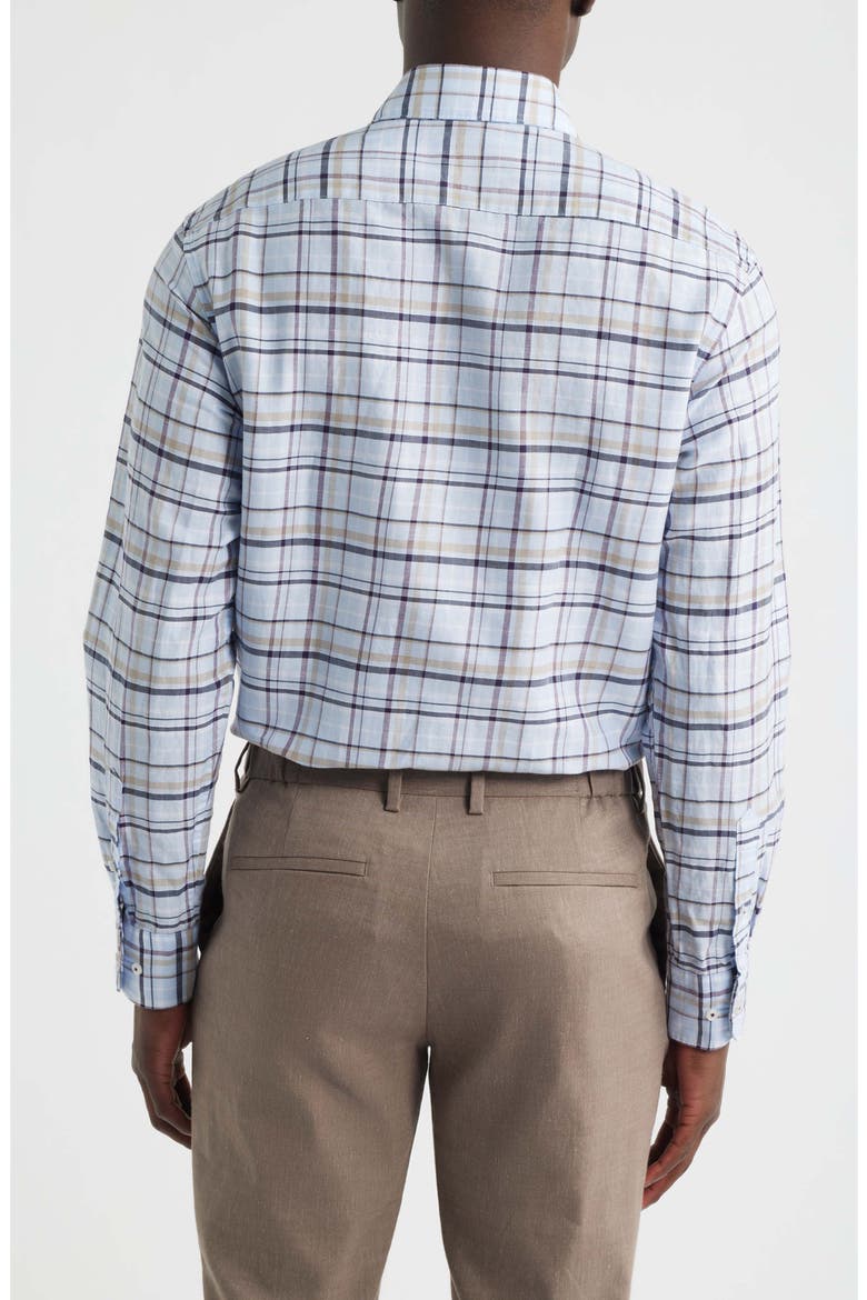 Soft Luxury Modern Fit Check Non-Iron Dress Shirt, Alternate, color, BLUE