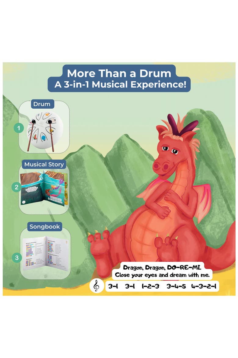 Dylan's Dream Drum Gift Set, Alternate, color, WHITE