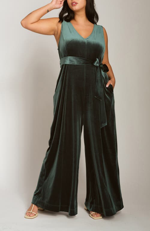 Universal Standard Midnight Velvet Jumpsuit In Scarab