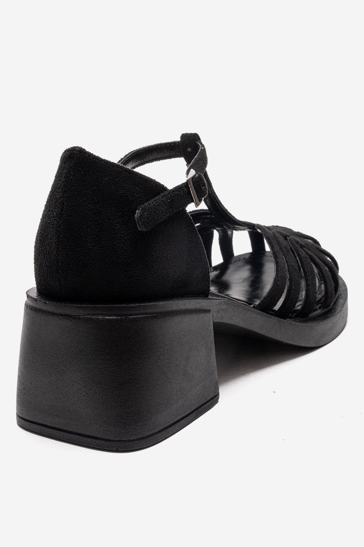 Prologue Shoes Nolana Block Heel Sandal, Alternate, color, Black Suede