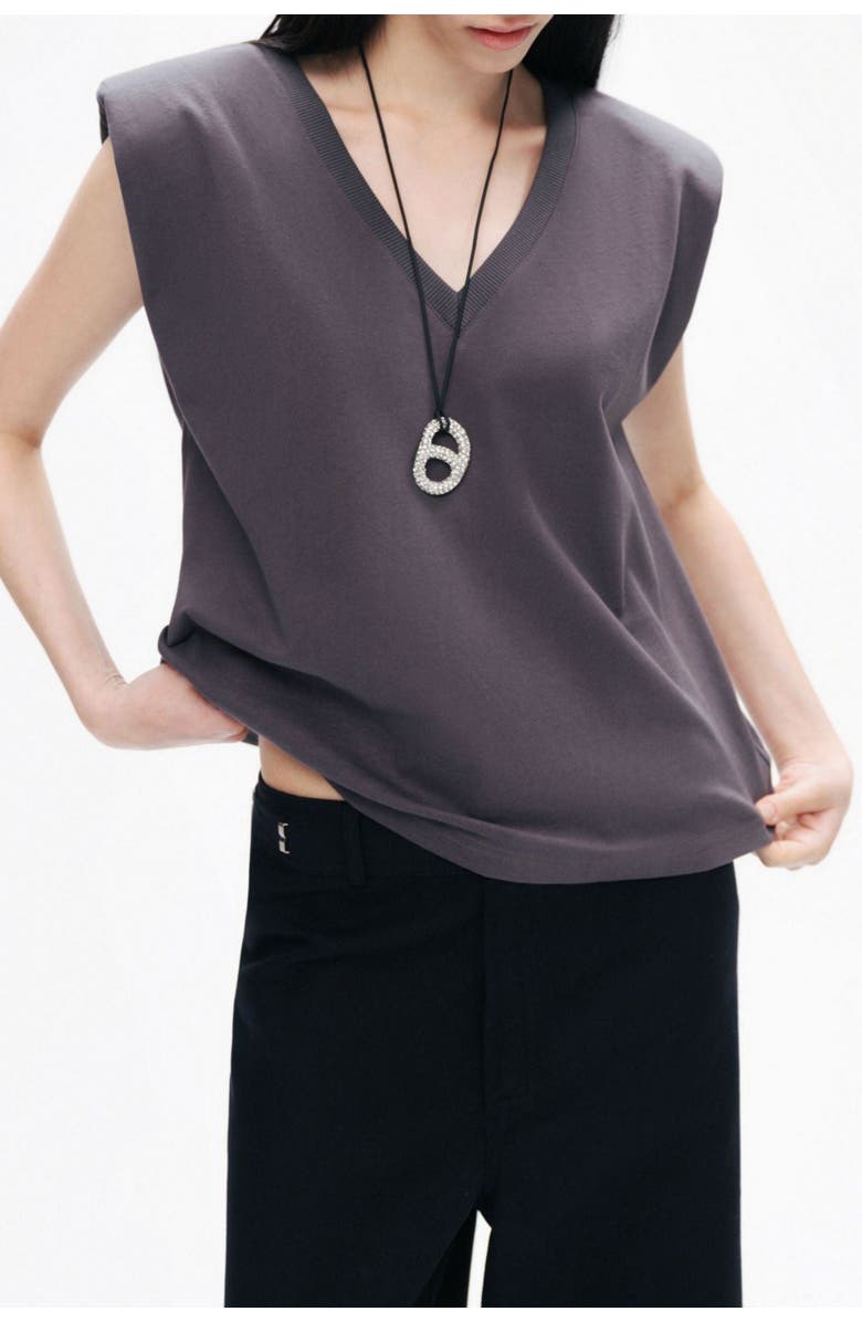 Nocturne V-Neck Padded T-Shirt, Alternate, color, 