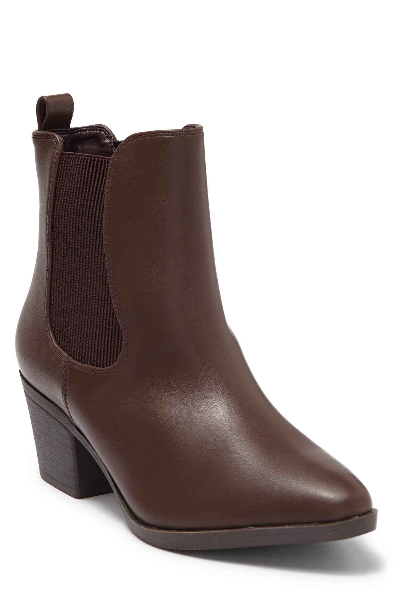 Top Guy Block Heel Chelsea Boot, Main, color, BROWN