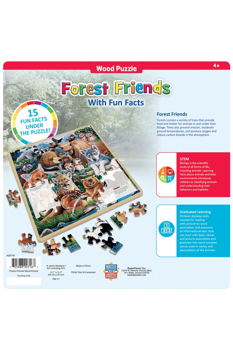 Forest Friends 48 Piece Wood Puzzle, Alternate, color, Multicolor