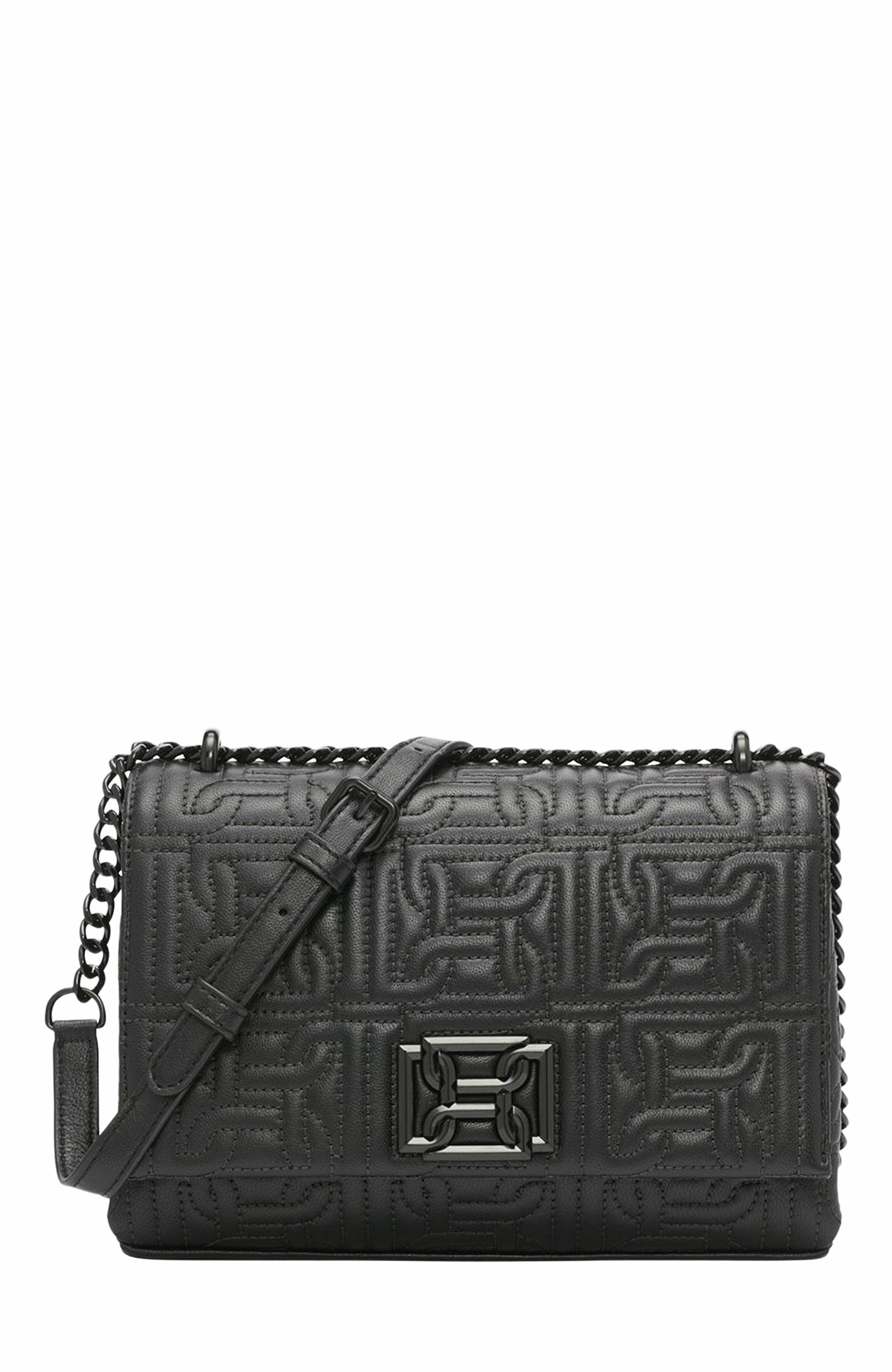 DKNY Delanie Flap Shoulder Bag, Main, color, Blk/Black