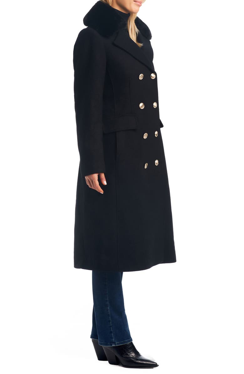 Vince Camuto Double Breasted Flare Coat, Alternate, color, 