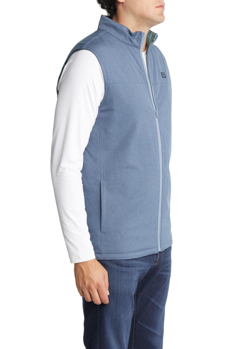 TravisMathew Clear Cut Reversible Vest, Alternate, color, Insignia Blue/ Vintage Indigo