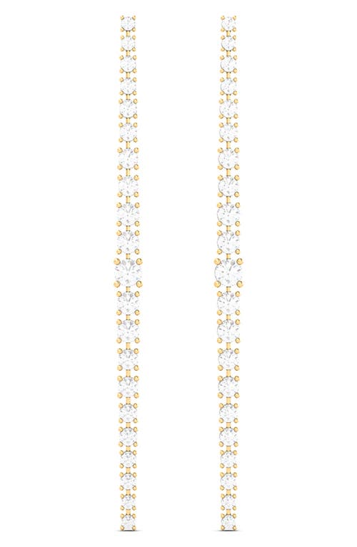 Hautecarat Lab Created Diamond Drop Earrings In 18k Yellow Gold