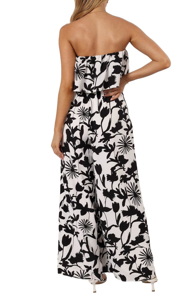 Petal & Pup Torie Strapless Wide Leg Jumpsuit, Alternate, color, 