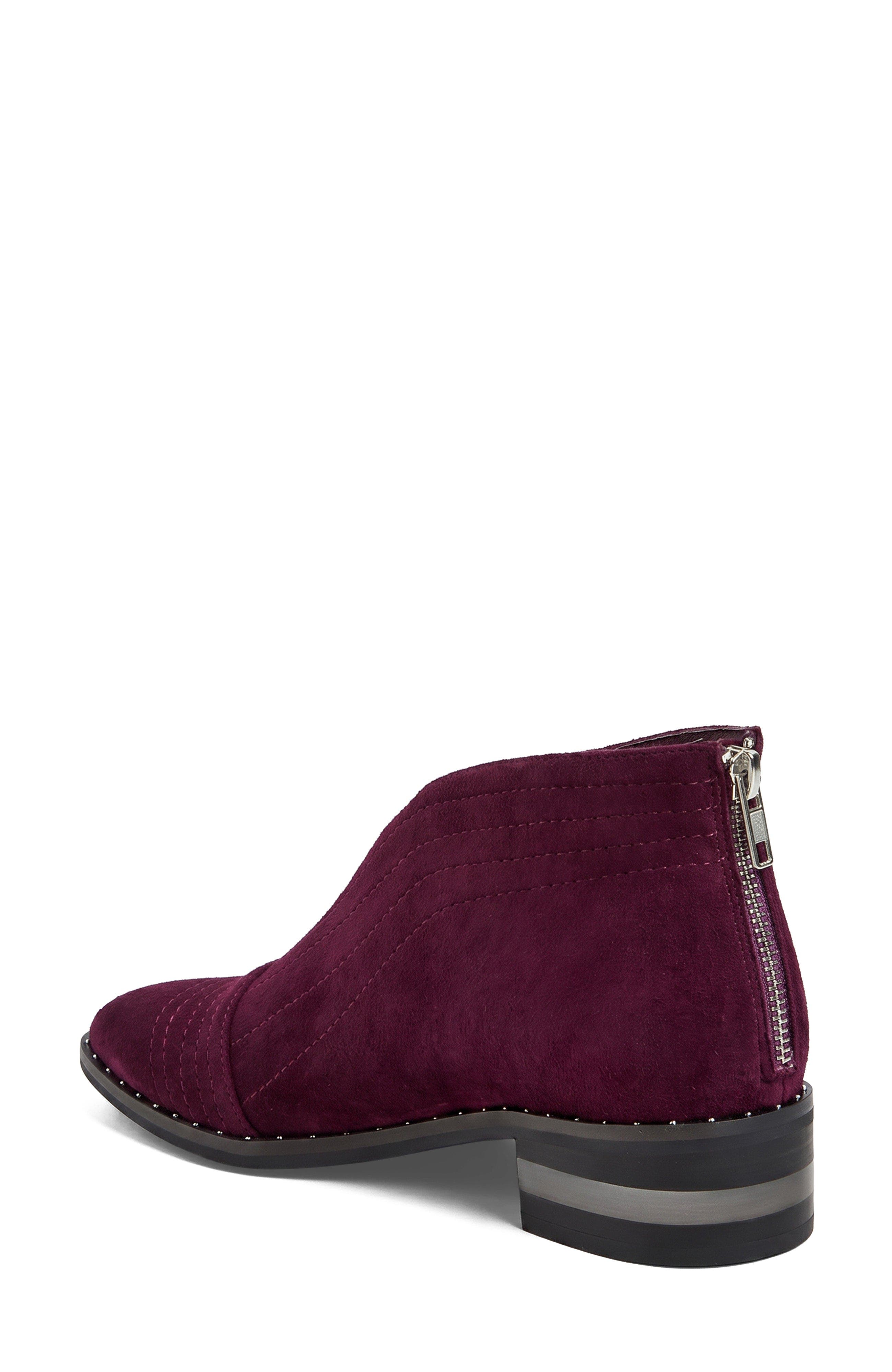Faradays Back Zip Boot, Alternate, color, Burgundy Black WR Suede
