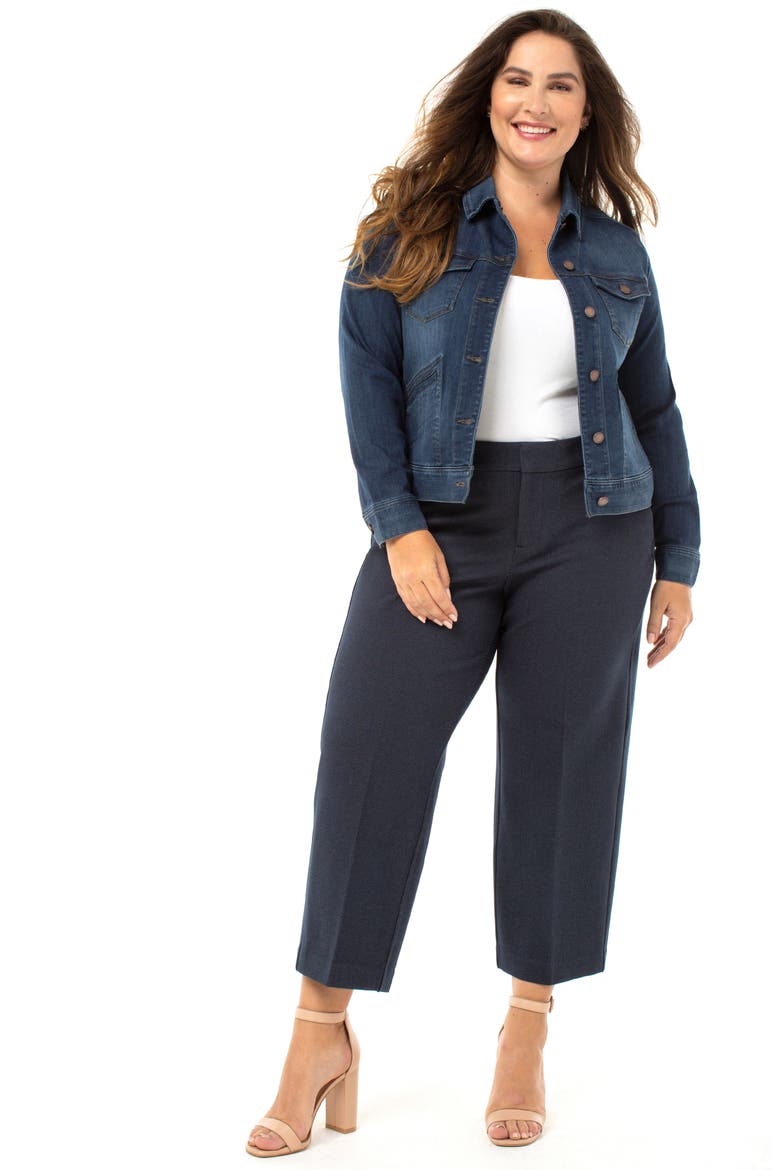 Kelsey Stovepipe Knit Crop Trousers, Alternate, color, NAVY