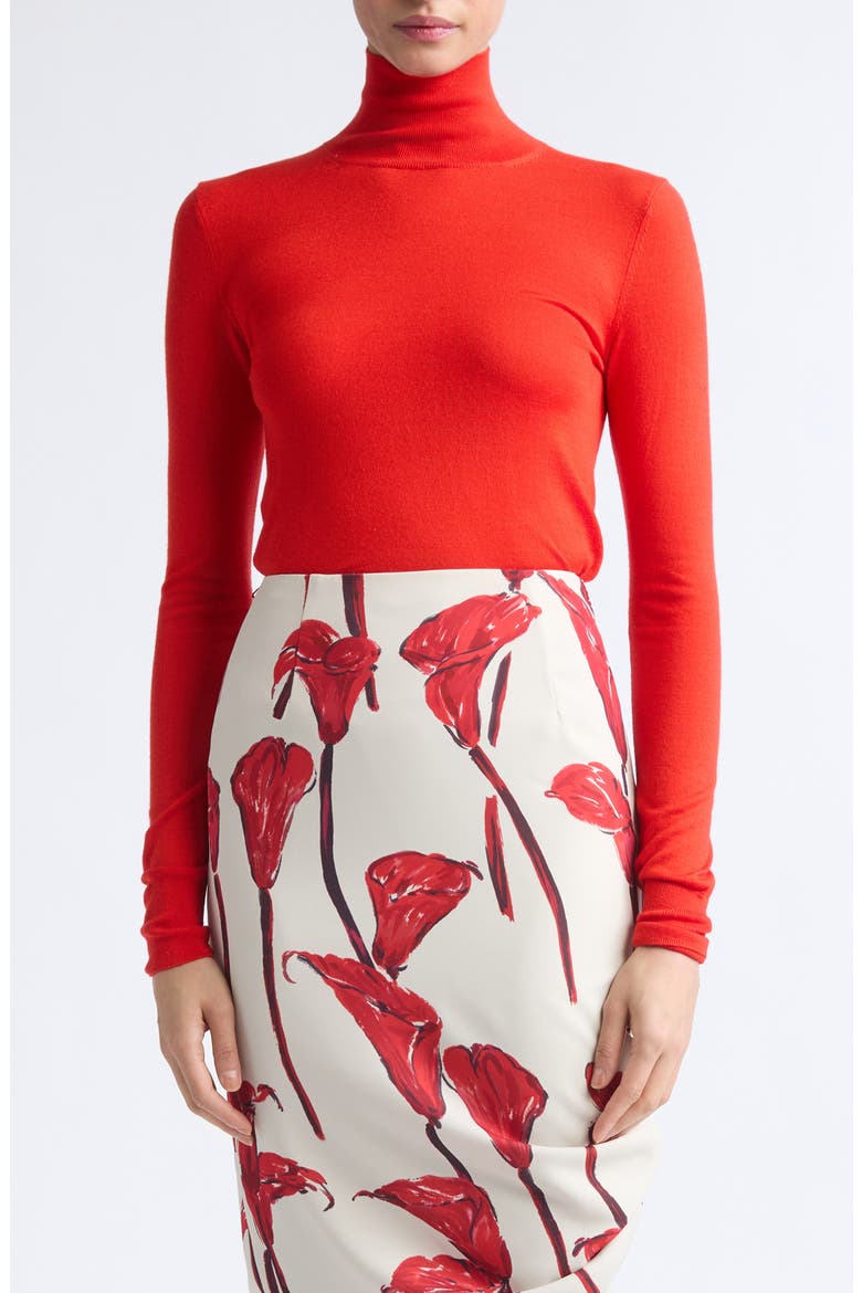 Turtleneck Sweater, Main, color, CHILI RED