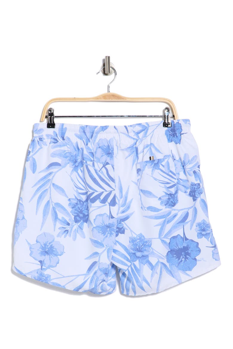 Piranha Drawstring Swim Trunks, Alternate, color, LIGHT/ PASTEL BLUE