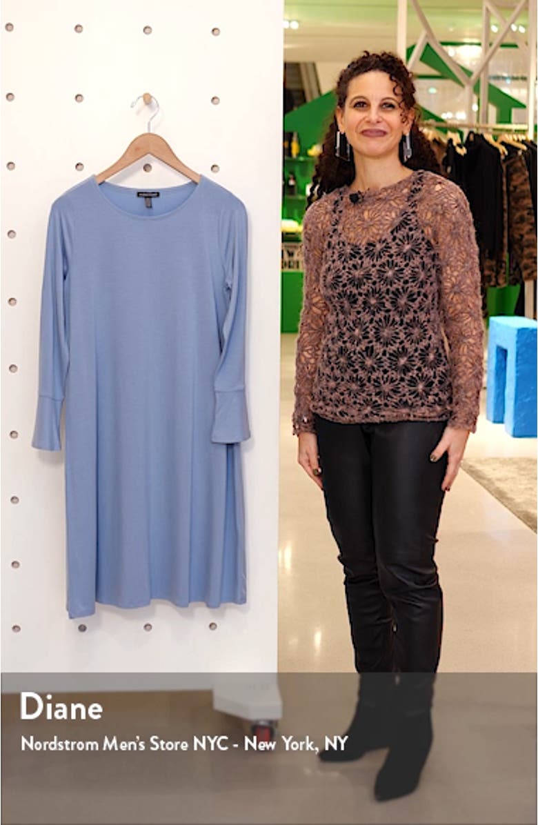 Bell Cuff Tencel<sup>®</sup> Lyocell Blend Jersey Dress, sales video thumbnail