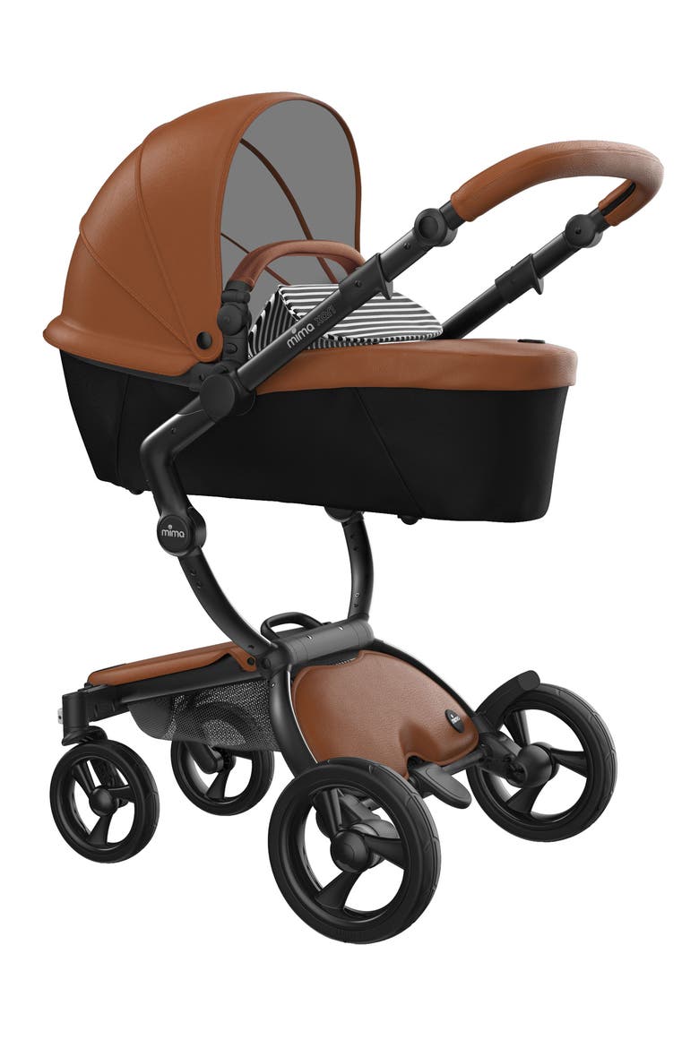 Xari 4G Black Chassis Stroller with Reversible Reclining Seat & Carrycot, Alternate, color, CAMEL/ BLACK & WHITE