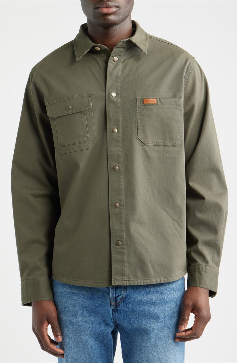 Pendleton Cotton Stretch Twill Work Shirt, Alternate, color, Green/ Ponderosa