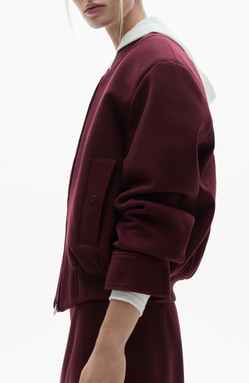 Mango Jacket Burgundy In Burgundy