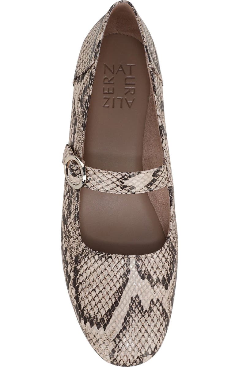 Naturalizer Kelly Mary Jane Flat, Alternate, color, Beige Snake Print Faux Leather