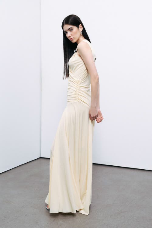 Shop Nocturne Accessory Detailed Maxi Dress In Yellow