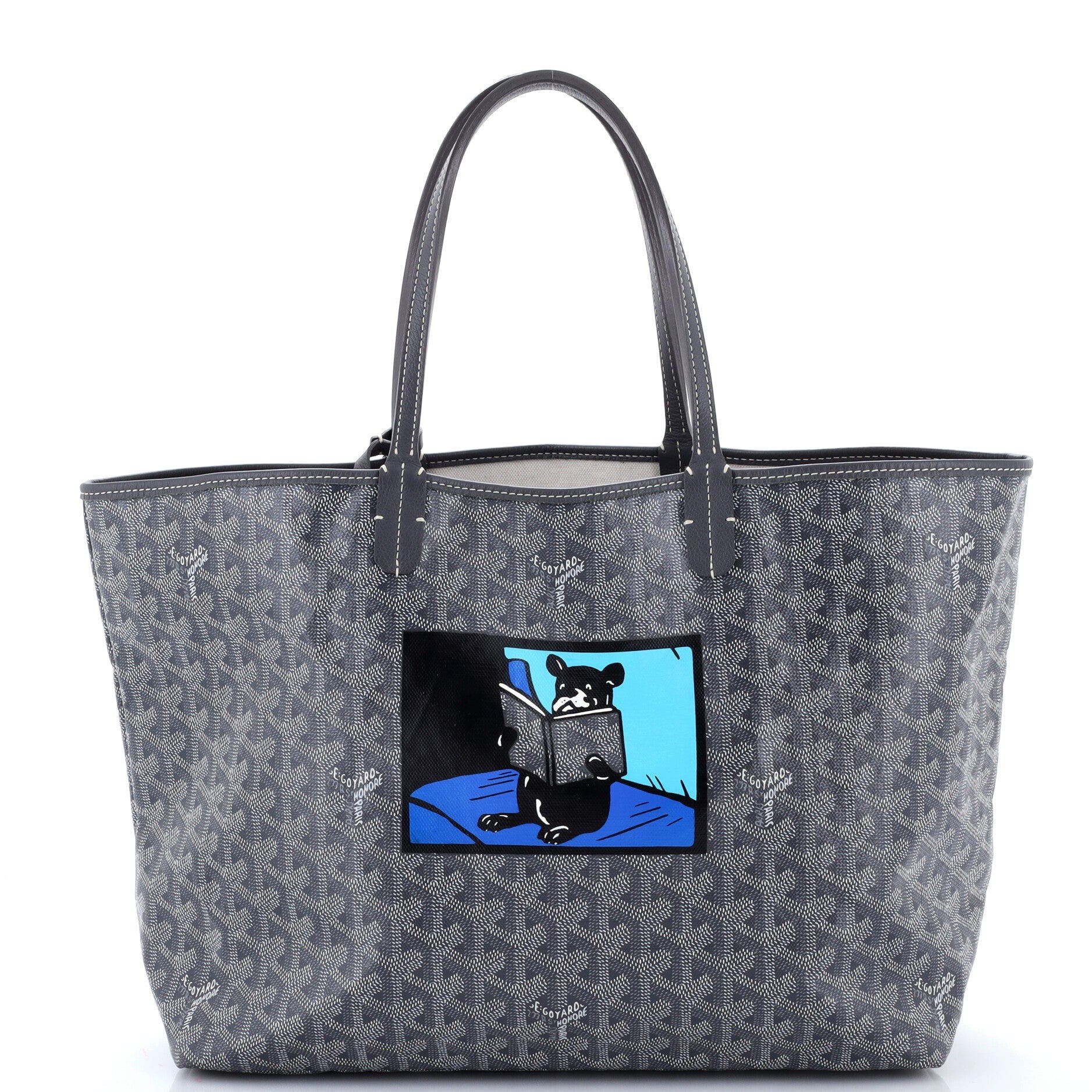 Saint Louis Tote Printed Coated Canvas PM, Main, color, Grey