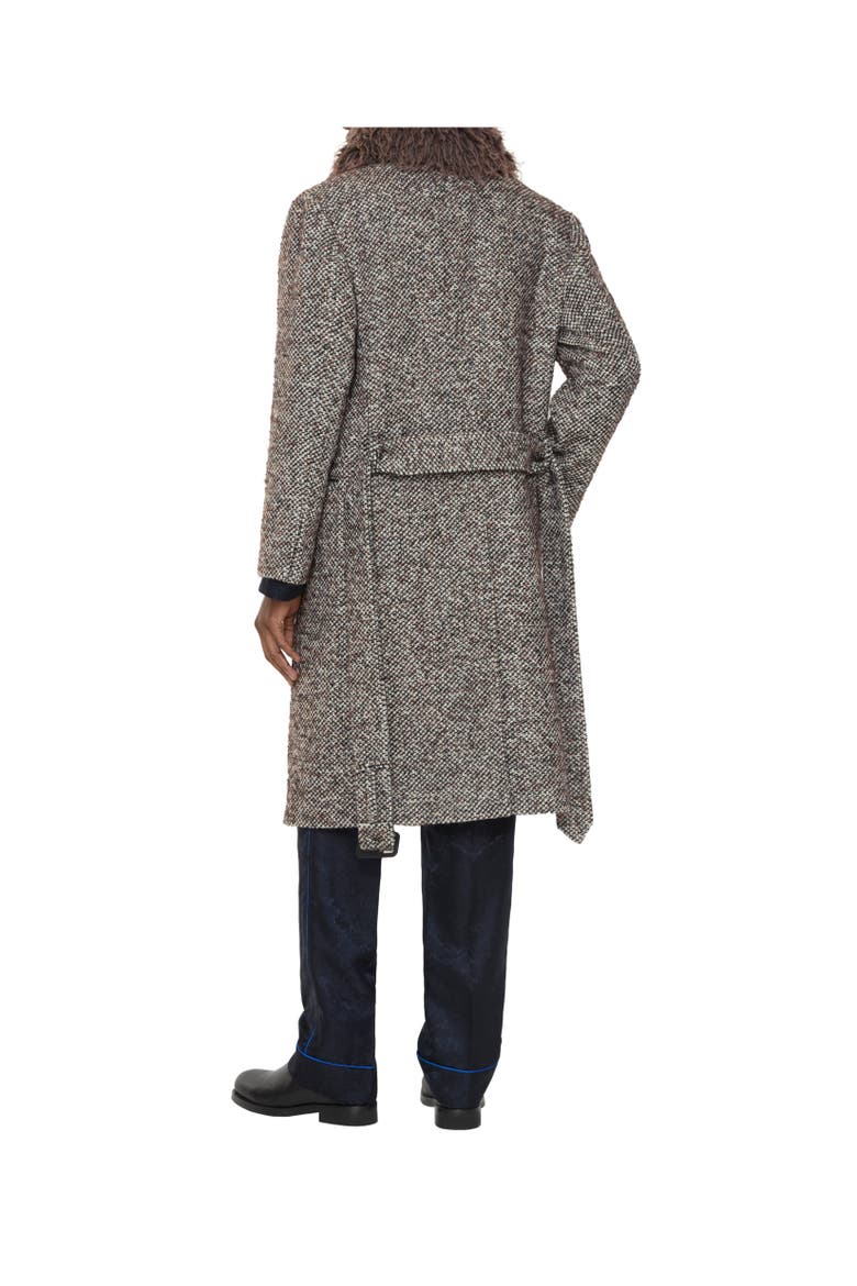 Wool Mohair Blend Tailored Coat, Alternate, color, Rice beige/raven grey