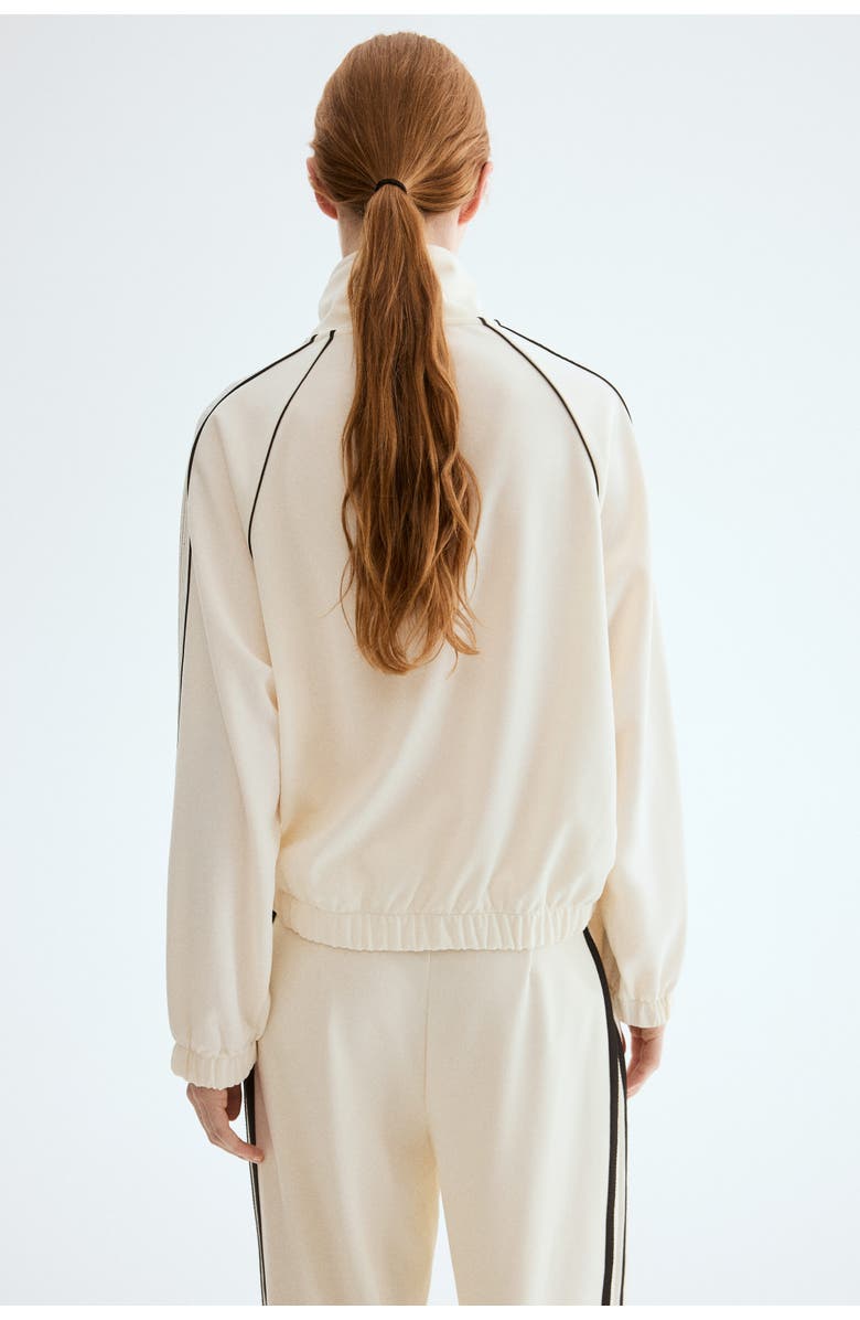 H&M Track Jacket, Alternate, color, Cream