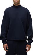 Hudson Jeans Jrue Mock Neck Cotton & Cashmere Blend Sweater