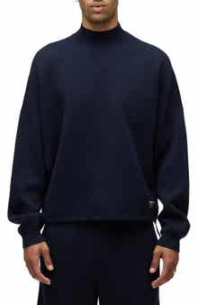 Hudson Jeans Jrue Mock Neck Cotton & Cashmere Blend Sweater