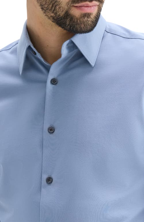 THEORY THEORY SYLVAIN ND STRUCTURE KNIT BUTTON-UP SHIRT