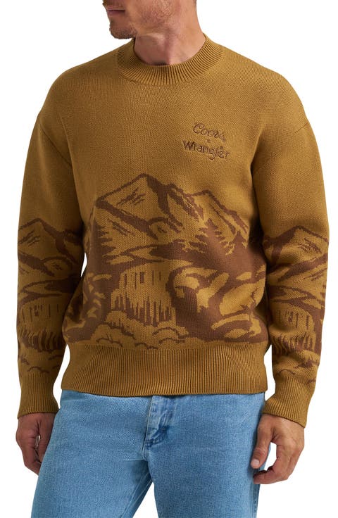 x Coors® Intarsia Cotton Blend Crewneck Sweater