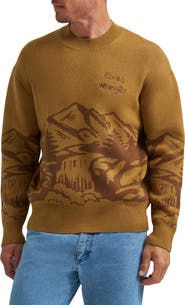 Wrangler x Coors® Intarsia Cotton Blend Crewneck Sweater