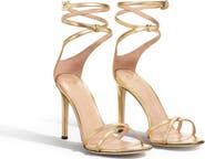 Temperley London Vixen Leather Strappy Sandals