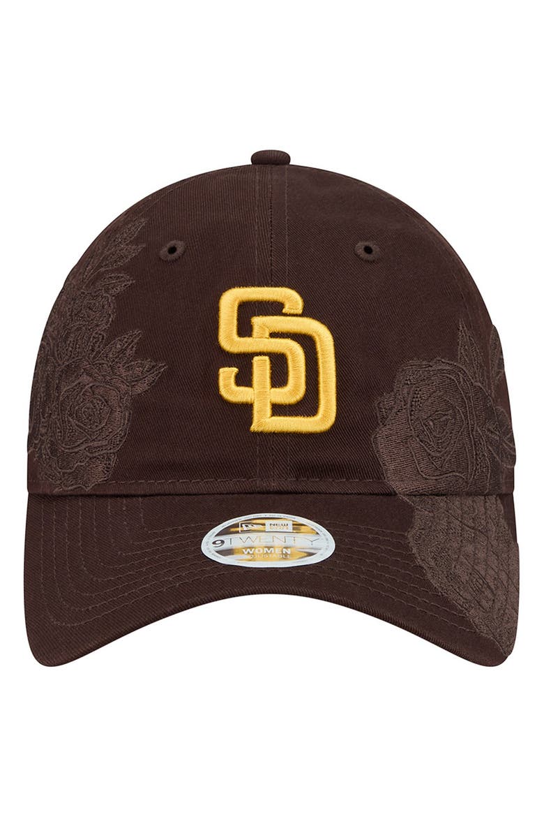 Women's New Era Brown San Diego Padres Roses 9TWENTY Adjustable Hat, Alternate, color, Brown