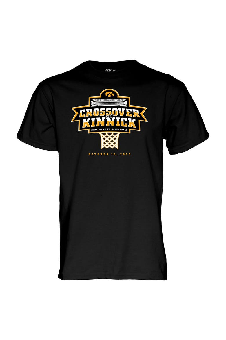 Unisex Blue 84 Black Iowa Hawkeyes Women's Basketball Crossover at Kinnick T-Shirt, Alternate, color, Black