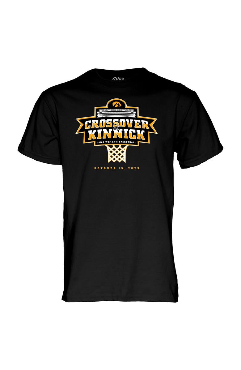 BLUE 84 Unisex Blue 84 Black Iowa Hawkeyes Women's Basketball Crossover at Kinnick T-Shirt, Alternate, color, Black