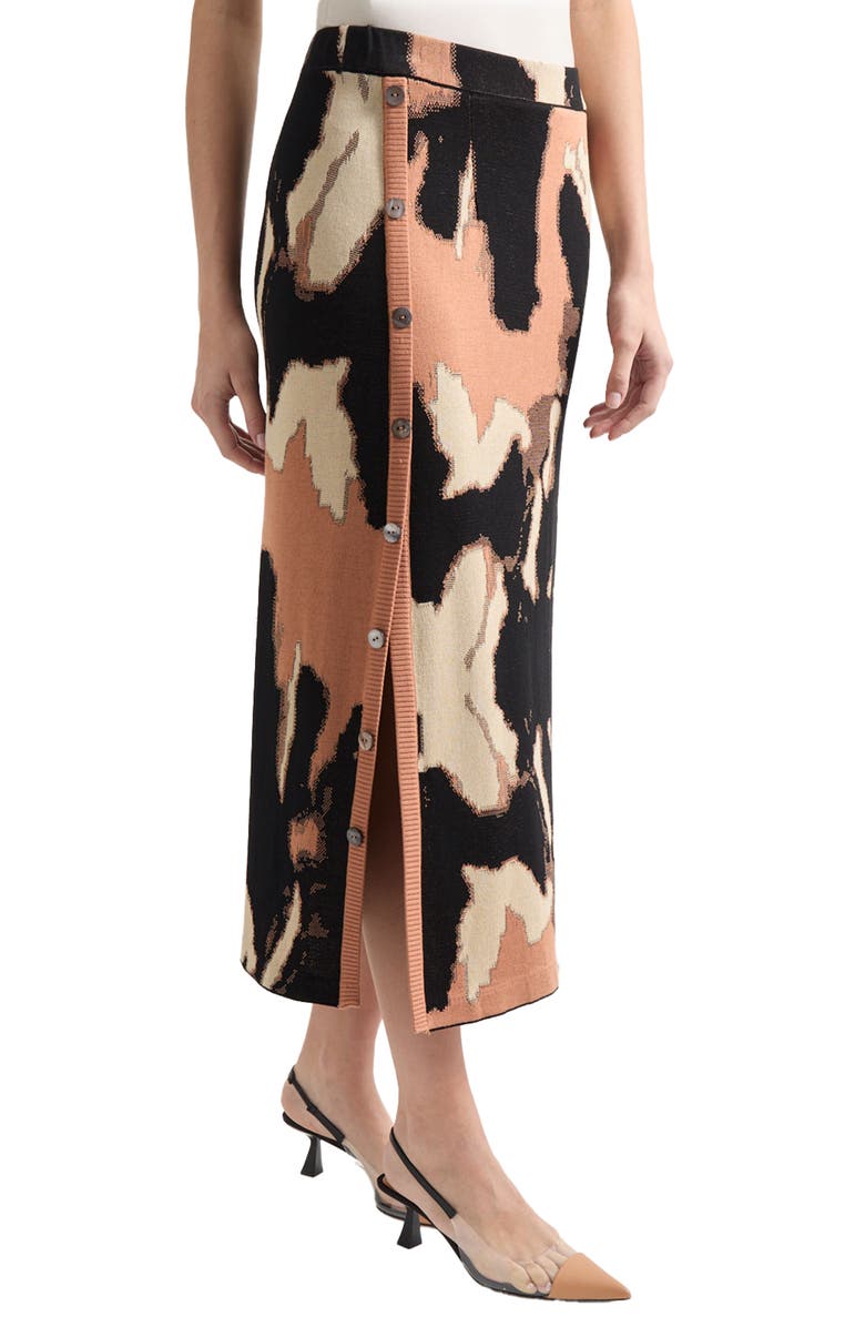 Misook Jacquard Midi Skirt, Alternate, color, 