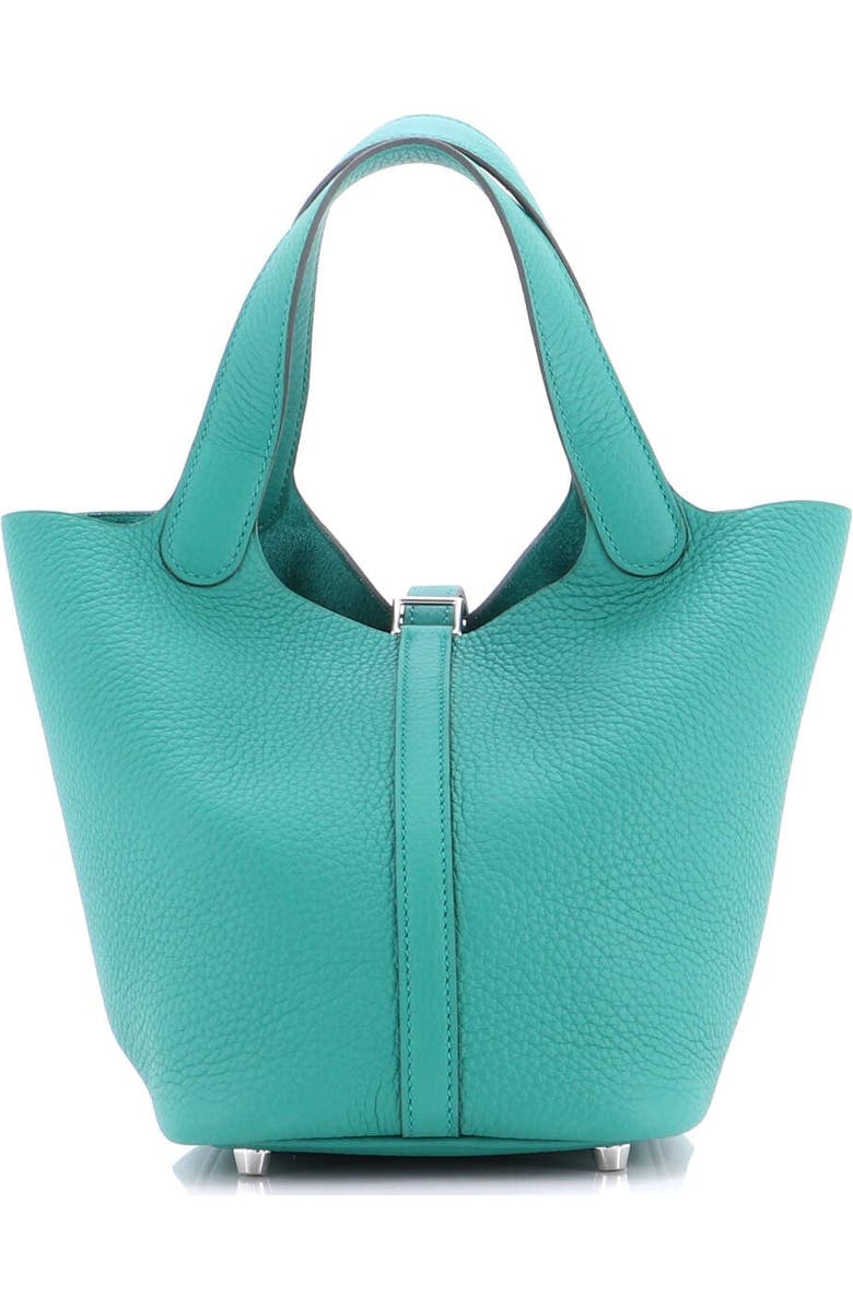 Pre-Owned Hermes Picotin Lock Bag Clemence PM, Alternate, color, Vert Jade