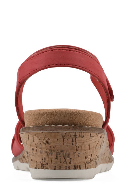 Cliffs By White Mountain Tinna Wedge Sandal In Red Nubuck