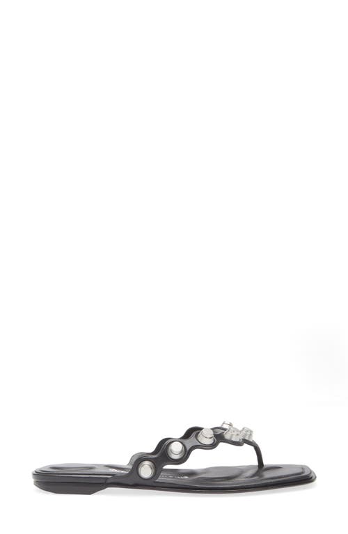 Alexander Wang Rexa Thong Flat Sandals In Black