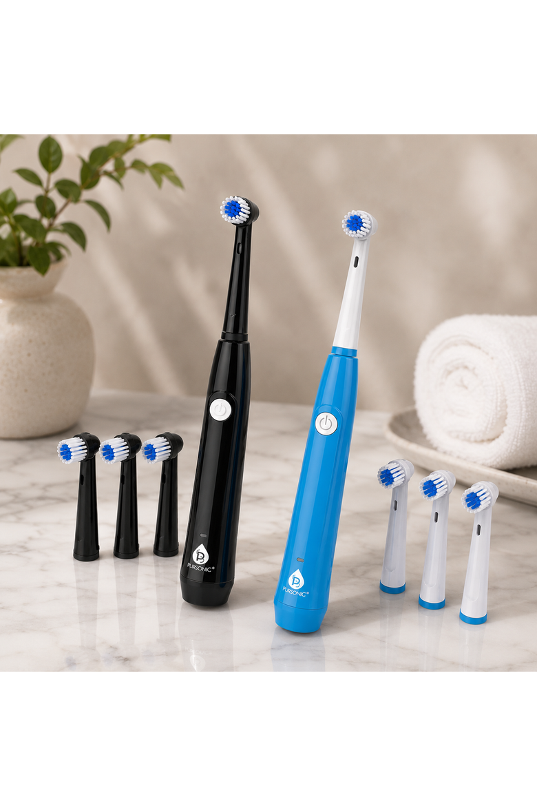 His & Hers Rotary Toothbrush & UV Sanitizer Set, Alternate, color, Multicolor