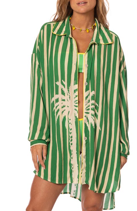 Dreambound Stripe Cover-Up Shirt