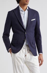 Eleventy Three-Button Wool & Silk Blazer