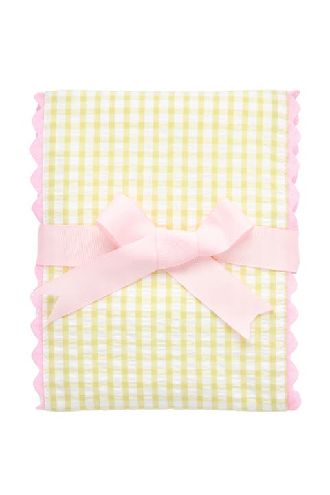 Big Check Fancy Fabric Burp Cloth